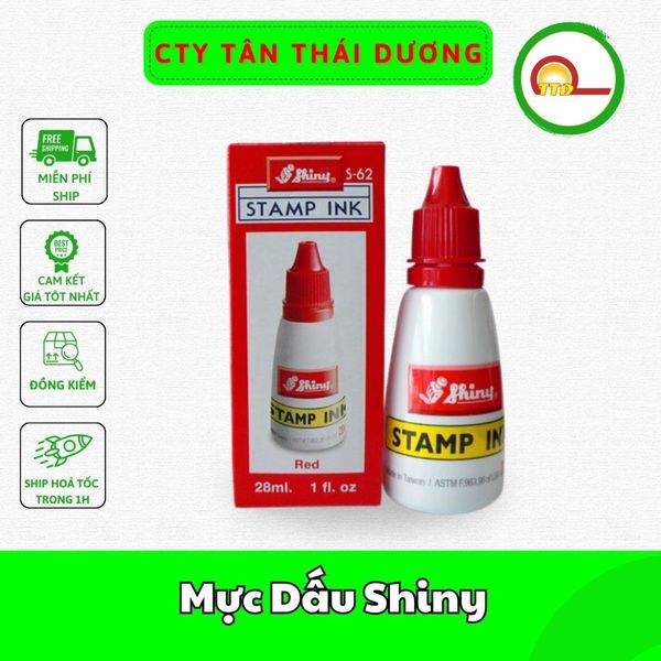 Mực Dấu Shiny/ Mực Đổ Con Dấu - Dung Tích 28ml - Có 3 màu