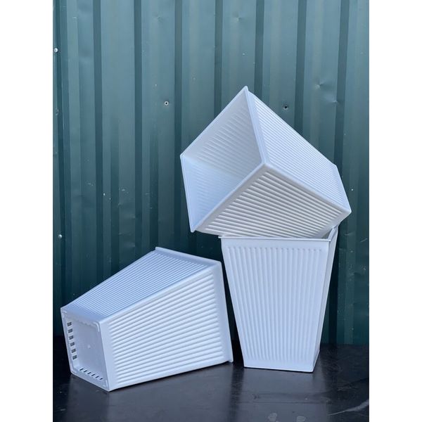 Chậu trồng cây - Chậu trồng cây vuông sọc - Chậu nhựa trồng hoa - Decor Trang trí nhà cửa