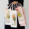 Túi giấy đựng quà mặt mika trong suốt - ,túi giấy đựng hoa mặt mica trong suốt    hàng đẹp 13*34cm*8.5cm