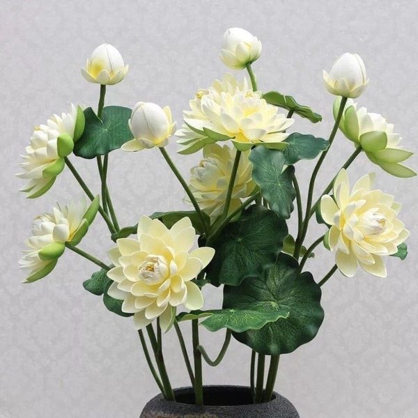 Cành sen giả - Cành sen xốp cao cấp decor trang trí rất đẹp và sang trọng