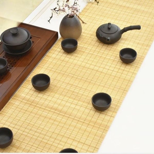 Mành tăm trắng - decor phông nền chụp ảnh, trang trí tiểu cảnh treo tường cực đẹp