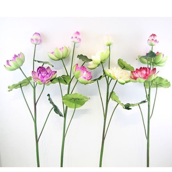 Cành sen giả - Cành sen xốp cao cấp decor trang trí rất đẹp và sang trọng
