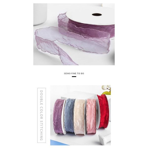 Ruy băng voan viền sóng loại đẹp khổ 2,8cm*25met