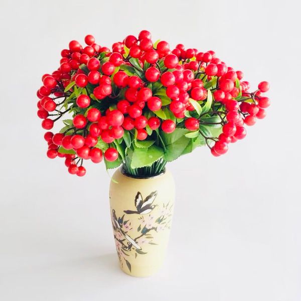 Cụm điểm - Cụm cherry 7 nhánh cao cấp - Decor Trang trí nhà cửa cực đẹp