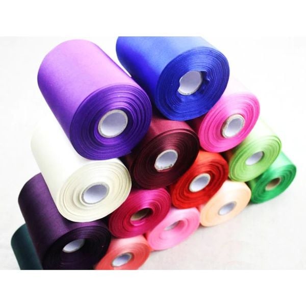 Ruy Băng Lụa Nhiều Màu Bản 10cm, 15cm, 20cm, 30cm - Cuộn 22met - Loại Đẹp