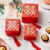 Vỏ hộp đựng bánh kẹo chữ Hỷ dùng trong tiệc cưới siêu đẹp