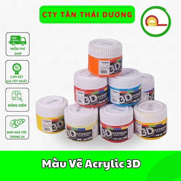 Màu Vẽ Acrylic 3D 100ml - Chính Hãng - Chất Lượng Tốt