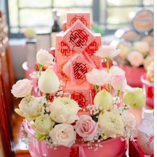 Vỏ hộp đựng bánh kẹo chữ Hỷ dùng trong tiệc cưới siêu đẹp