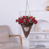 Cành HOA HỒNG xoăn 7 nhánh , Hoa giả trang trí nhà cửa , Hoa giả Decor , Hoa giả để bàn.