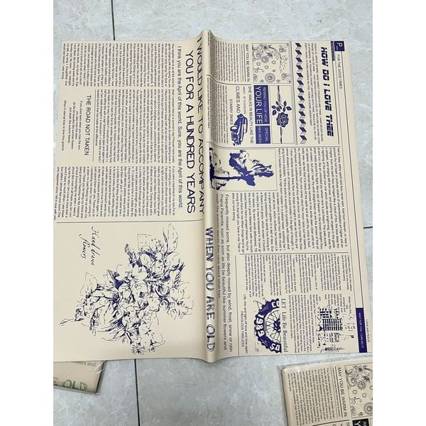 20 Tờ Giấy Gói Hoa Mica - HỌA TIẾT GIẤY BÁO - Loại Đẹp , Dày Dặn - Gói Hoa Cực Sang - GIẤY GÓI HOA MIKA