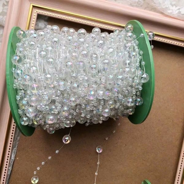 Cuộn Dây Hạt Ngọc Trai Làm Đồ Handmade - Làm Đồ Trang Sức - Trang Trí Bó Hoa Đám Cưới 60m