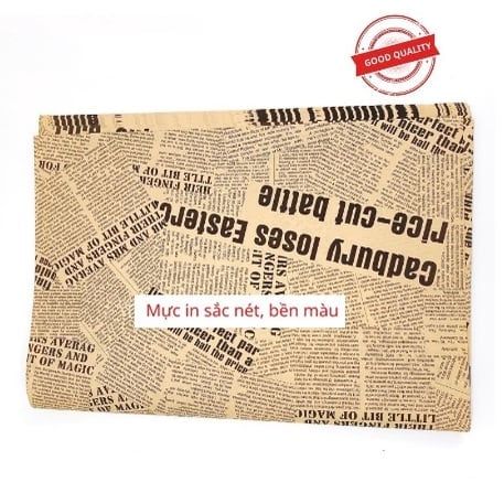Giấy Gói Hoa -Giấy Gói Quà Vintage . SIZE LỚN.  Họa Tiết Tờ Báo Cũ Cổ Điển 50x70cm