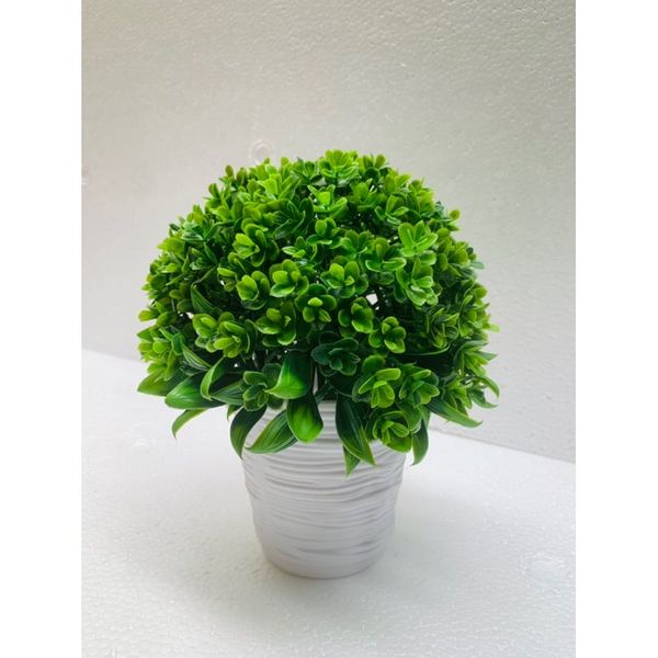 Chậu hoa giả - Chậu hoa tú cầu tròn để bàn - Decor trang trí cực đẹp