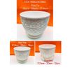 (Loại dày)Chậu trồng cây - Chậu trồng cây tròn, hoạ tiết hoa hồng mắt lưới - Chậu trồng cây nhựa giả sứ - Chậu trồng hoa