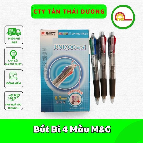 Bút Bi 4 Màu M&G Hàng Chính Hãng_Tiện Dụng