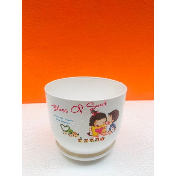 Chậu trồng cây - Chậu trông hoa, chậu nhựa giả sứ - Chậu cây để bàn