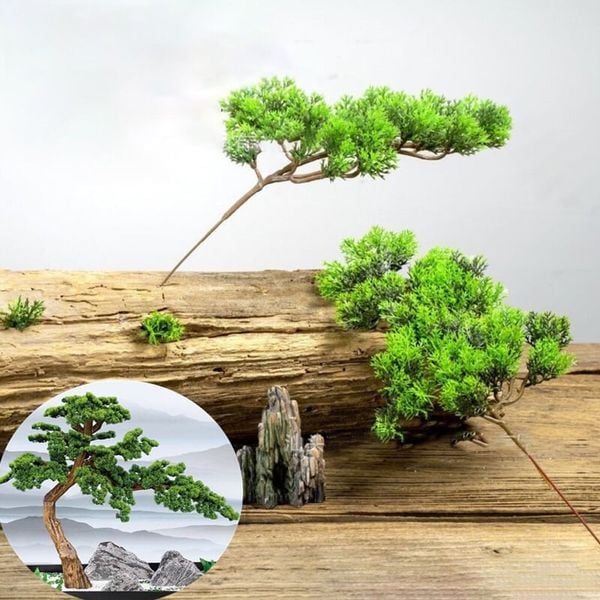 Cây Giả - Cành Tùng giả - Cành Thông giả - Làm cây bonsai, Decor trang trí tiểu cảnh