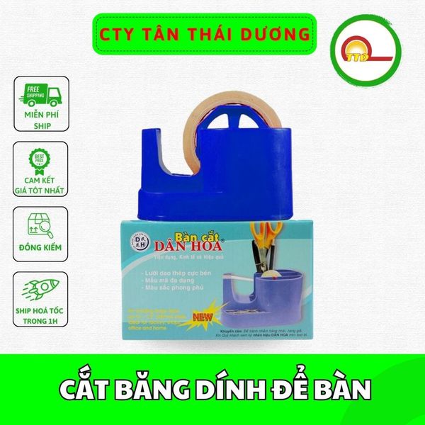 CẮT BĂNG DÍNH ĐỂ BÀN - DÂN HOA 400 - CẮT BĂNG KEO 2,4CM