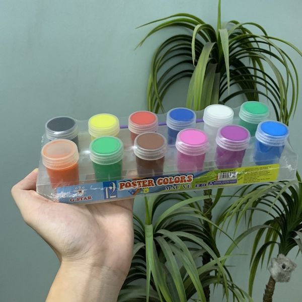 Màu Vẽ Poster Color - Tặng kèm cọ vẽ