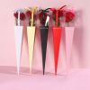 Túi đựng hoa 1 bông , sét gồm hộp giấy , 1 miếng mika , ruy băng sz 40.5*7cm