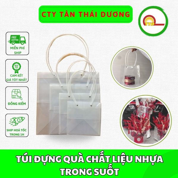 TÚI ĐỰNG QUÀ CHẤT LIỆU NHỰA TRONG SUỐT CÁC CỠ