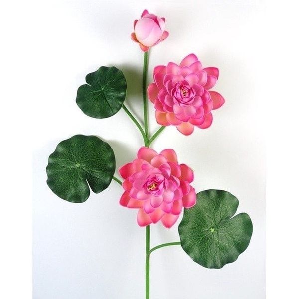 Cành sen giả - Cành sen xốp cao cấp decor trang trí rất đẹp và sang trọng