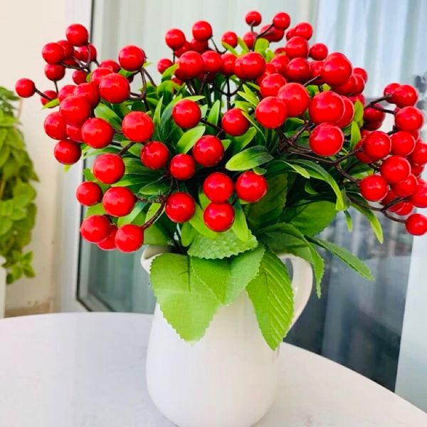 Cụm điểm - Cụm cherry 7 nhánh cao cấp - Decor Trang trí nhà cửa cực đẹp