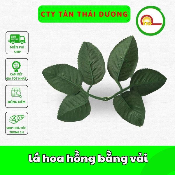 100gam lá hoa hồng bằng vải dùng cắm hoa tươi hoa sáp