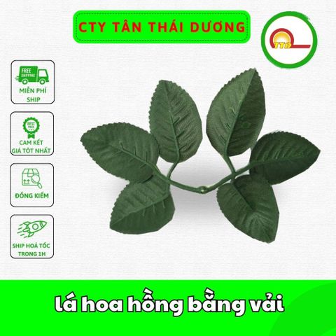 100gam lá hoa hồng bằng vải dùng cắm hoa tươi hoa sáp