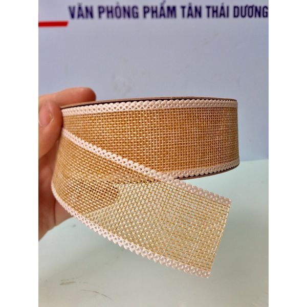 RUY BĂNG VẢI THÔ - CÓ VIỀN - CỦA HÀN QUỐC - RỘNG 3CM. - DUY BĂNG.