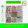 Tờ Dán Sticker Nổi 3D Thời Trang, Công Chúa Bản To Nhiều Chi Tiết Cho Bé