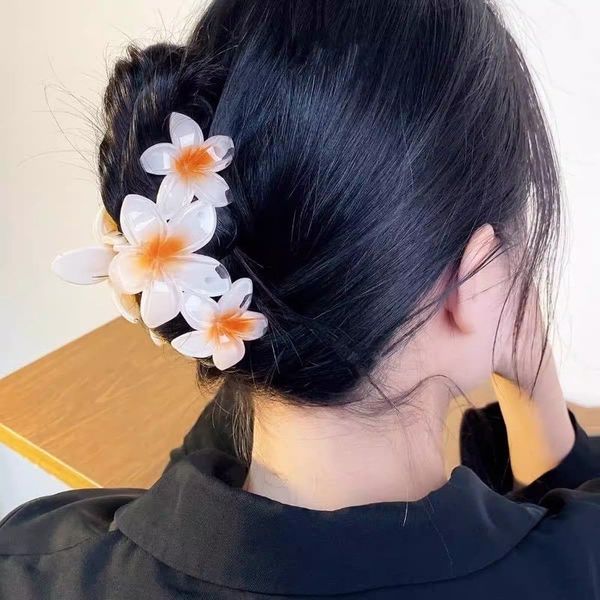Cặp tóc hoa sứ-cặp tóc hoa mai nhiều màu sắc ,kẹp tóc đi biển siêu xinh