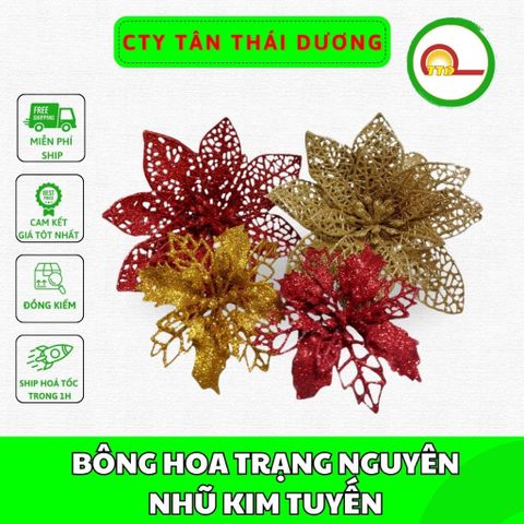 BÔNG HOA TRẠNG NGUYÊN NHŨ KIM TUYẾN - CÁNH LƯỚI - TRANG TRÍ GIỎ QUÀ, LỄ TẾT