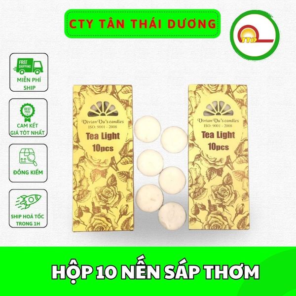 HỘP 10 NẾN SÁP THƠM, HÀNG NHẬP KHẨU CAO CẤP