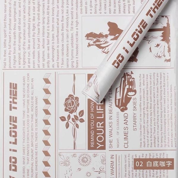 20 Tờ Giấy Gói Hoa Mica - HỌA TIẾT GIẤY BÁO - Loại Đẹp , Dày Dặn - Gói Hoa Cực Sang - GIẤY GÓI HOA MIKA