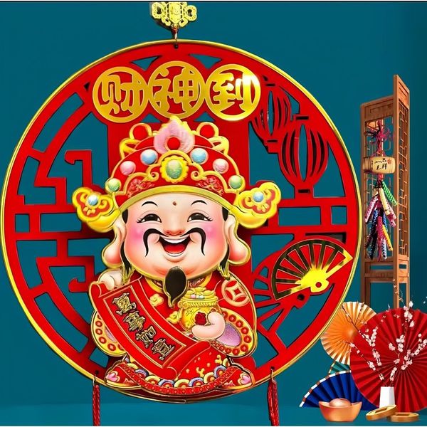 Ông Thần Tài Hoa Kim Tiền Lắc Lư Trang Trí Tết 2024