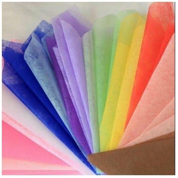 Lẻ 5 tờ Giấy mếch lụa - Giấy gói hoa, lót giỏ quà cực đẹp - Khổ 60x60cm