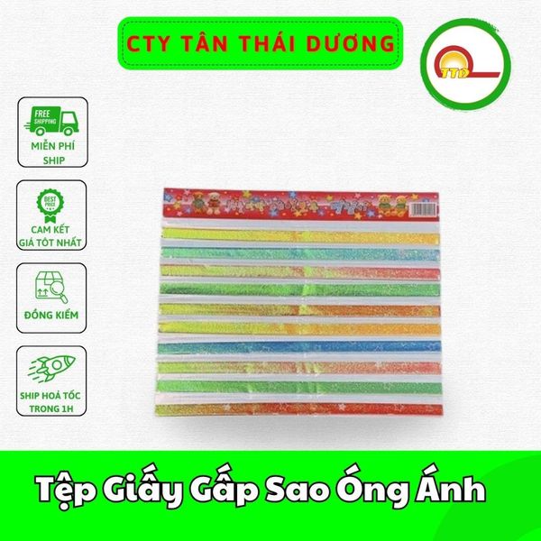 Tệp Giấy Gấp Sao Óng Ánh (Tệp 50 sao)