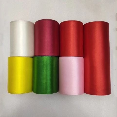 Ruy Băng Lụa Nhiều Màu Bản 10cm, 15cm, 20cm, 30cm - Cuộn 22met - Loại Đẹp