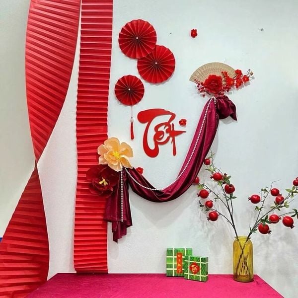 Dải giấy xếp gợn sóng - Trang trí tiệc cưới, Decor trang trí Tết - Dài 3,5m