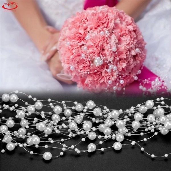 Cuộn Dây Hạt Ngọc Trai Làm Đồ Handmade - Làm Đồ Trang Sức - Trang Trí Bó Hoa Đám Cưới 60m