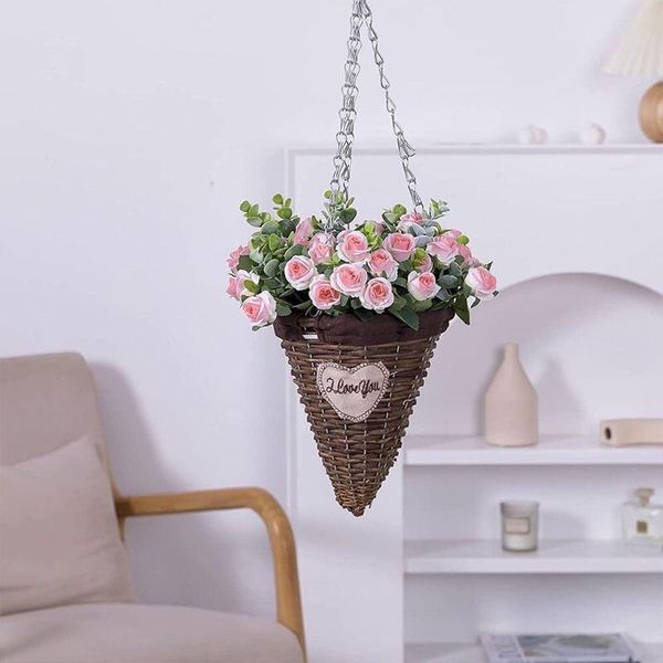 Cành HOA HỒNG xoăn 7 nhánh , Hoa giả trang trí nhà cửa , Hoa giả Decor , Hoa giả để bàn.