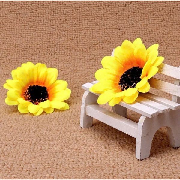 HOA SÁP , 50 đầu bông HOA HƯỚNG DƯƠNG - Đầu bông hoa sáp thơm - Làm bó hoa siêu xinh