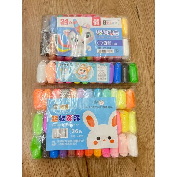 Đất Sét Tự Khô Siêu Nhẹ 12 Màu Cao Cấp Softclay Nặn Hình - An Toàn.