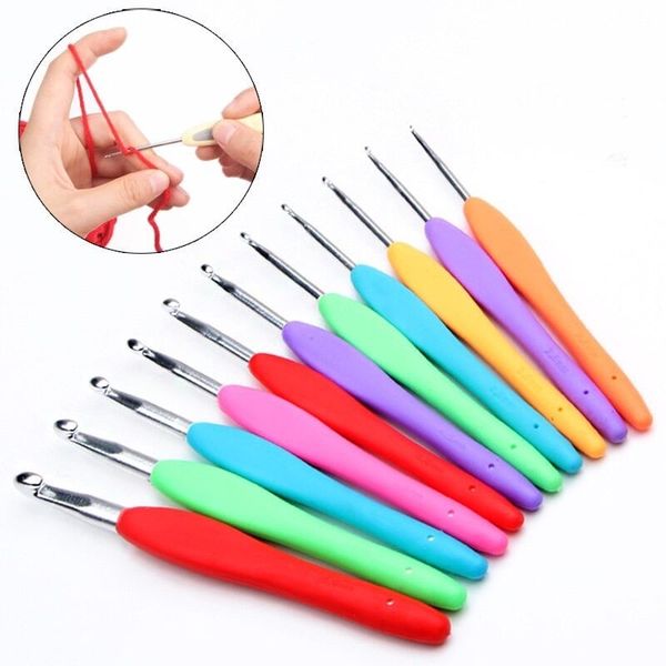 Kim móc len - Kim móc tay cầm mềm chống trơn trượt - dụng cụ đan len