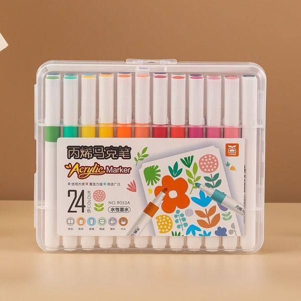 Bút màu Acrylic Marker - Màu Acrylic thế hệ mới chống thấm, vẽ trên mọi chất liệu, màu sắc tươi sáng