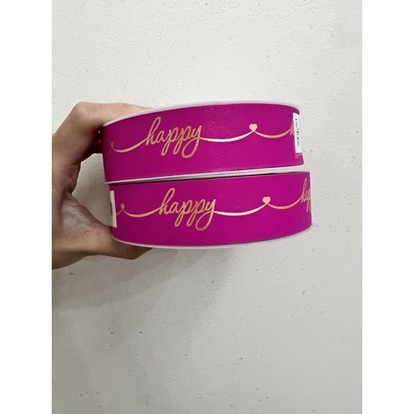 Ruy Băng Nhựa Thái In Chữ Bản 3cm Dài 45m