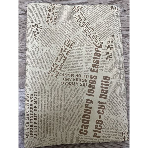 Giấy Gói Hoa - Gói Quà Cỡ Lớn-  Phong Cách Vintage - Họa Tiết Tờ Báo Cũ Cổ Điển.  50x70cm