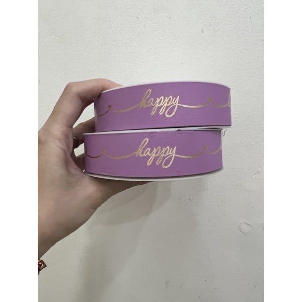 Ruy Băng Nhựa Thái In Chữ Bản 3cm Dài 45m