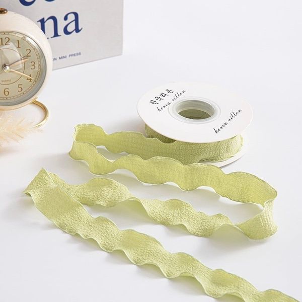 Ruy băng vải xốp - viền sóng - bản 2,5cm và 4cm. Làm nơ cực xinh